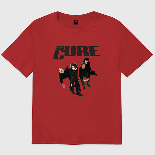 Мужская футболка оверсайз The Cure - A Band from UK / Красный – фото 1