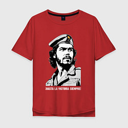 Футболка оверсайз мужская Че Гевара - До победы!, цвет: красный