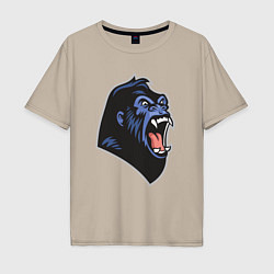 Мужская футболка оверсайз Крик гориллы