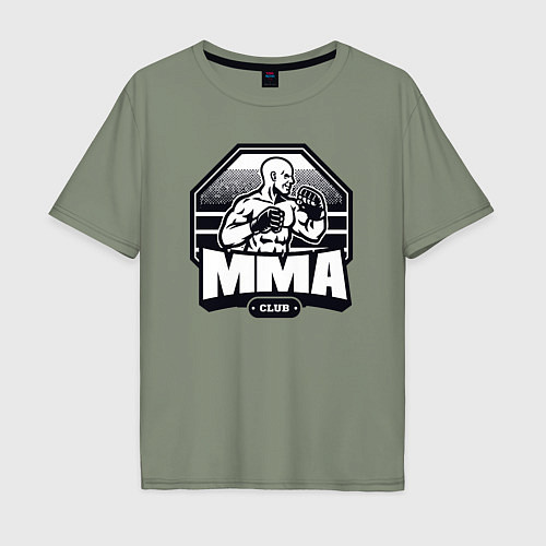 Мужская футболка оверсайз MMA club / Авокадо – фото 1