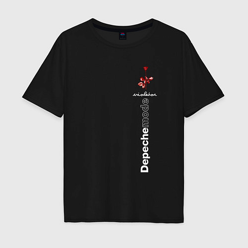 Мужская футболка оверсайз Depeche Mode - Violator роза / Черный – фото 1