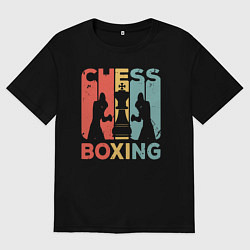Мужская футболка оверсайз Шахматный бокс