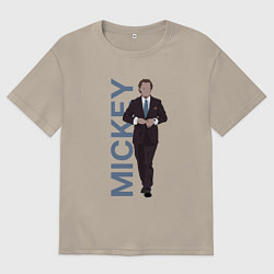 Футболка оверсайз мужская Микки Пирсон, цвет: миндальный