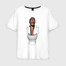 Мужская футболка оверсайз Skibidi toilet туалет