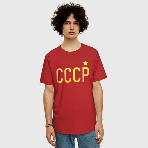 Мужская футболка оверсайз СССР бесконечное лето / Красный – фото 3