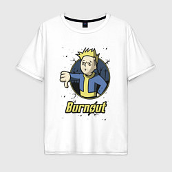 Мужская футболка оверсайз Burnout - vault boy