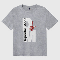Мужская футболка оверсайз Depeche Mode - Rose Violator mode