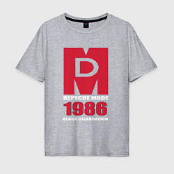 Футболка оверсайз мужская Depeche Mode - Black Celebration album merch, цвет: меланж