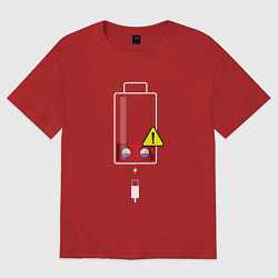 Футболка оверсайз мужская Почти разряжен, цвет: красный