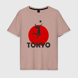 Мужская футболка оверсайз Волейбол в Токио