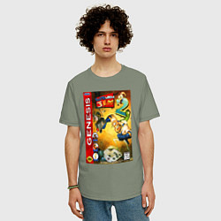 Футболка оверсайз мужская Earth worm jim 2 cover, цвет: авокадо — фото 2