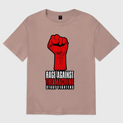 Мужская футболка оверсайз Rage against the machine - fist