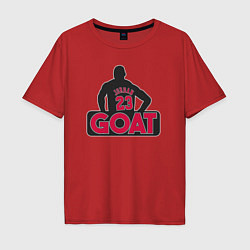 Футболка оверсайз мужская Jordan goat, цвет: красный