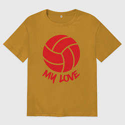 Мужская футболка оверсайз Volleyball my love