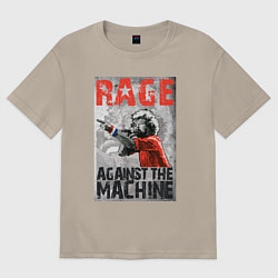 Мужская футболка оверсайз RATM - curly vocalist