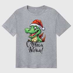 Футболка оверсайз мужская Маленький владыка зимы, цвет: меланж