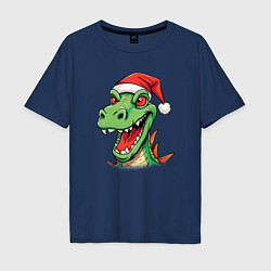 Мужская футболка оверсайз Новогодний малыш-дракон