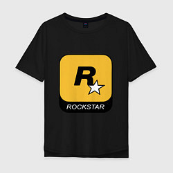 Футболка оверсайз мужская Rockstar, цвет: черный