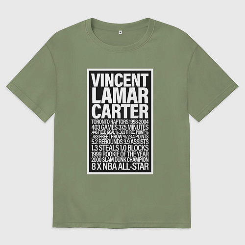 Мужская футболка оверсайз Vince Carter / Авокадо – фото 1