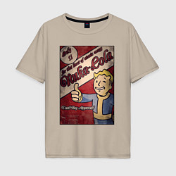 Футболка оверсайз мужская Vault boy - nuclear cola, цвет: миндальный