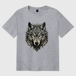 Мужская футболка оверсайз Племенной волк