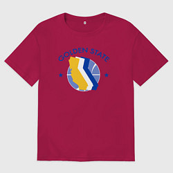 Футболка оверсайз мужская Golden State stars, цвет: маджента