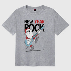 Мужская футболка оверсайз New year - rock