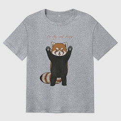 Мужская футболка оверсайз Im big and scary красная панда