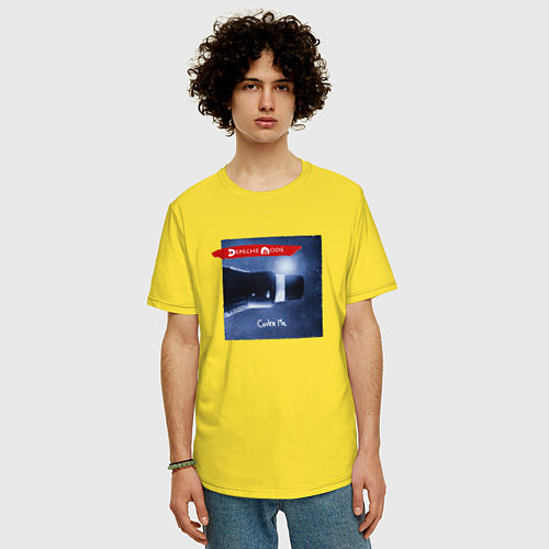 Мужская футболка оверсайз Depeche Mode - Cover Me / Желтый – фото 3