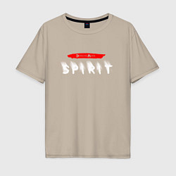 Футболка оверсайз мужская Depeche Mode - Spirit logo, цвет: миндальный