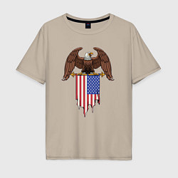 Мужская футболка оверсайз США орёл