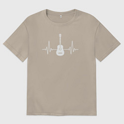 Мужская футболка оверсайз Пульс гитарки
