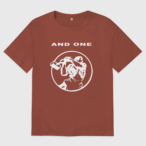 Мужская футболка оверсайз And One synthpop band / Кирпичный – фото 1