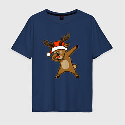 Мужская футболка оверсайз Dabbing deer