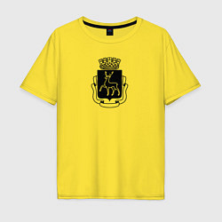 Футболка оверсайз мужская Герб Нижнего Новгорода, цвет: желтый