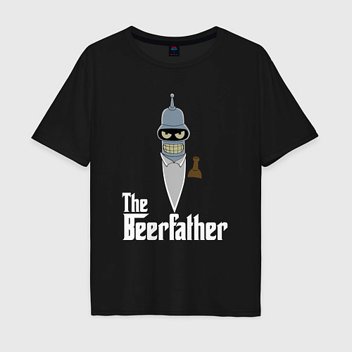 Мужская футболка оверсайз The beerfather / Черный – фото 1