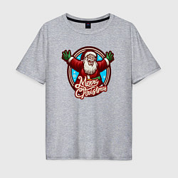 Мужская футболка оверсайз Радостный Санта