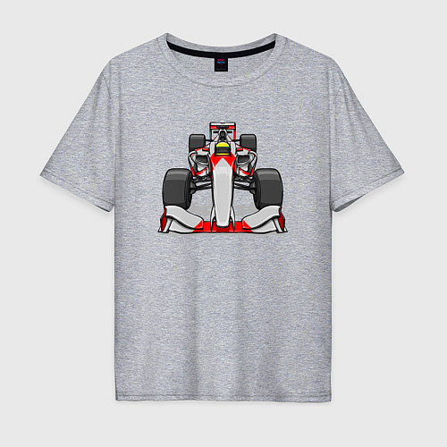 Мужская футболка оверсайз Formula 1 McLaren Senna / Меланж – фото 1