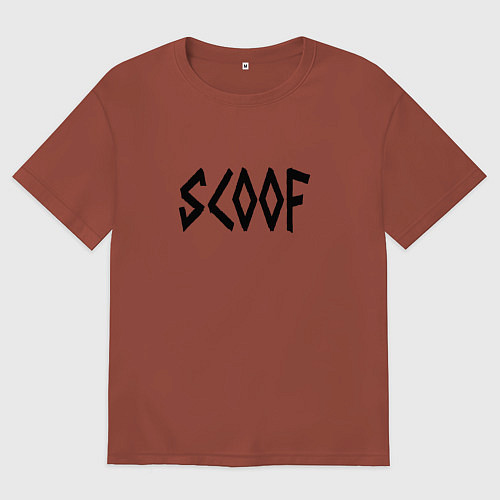 Мужская футболка оверсайз Скуф металл / Кирпичный – фото 1