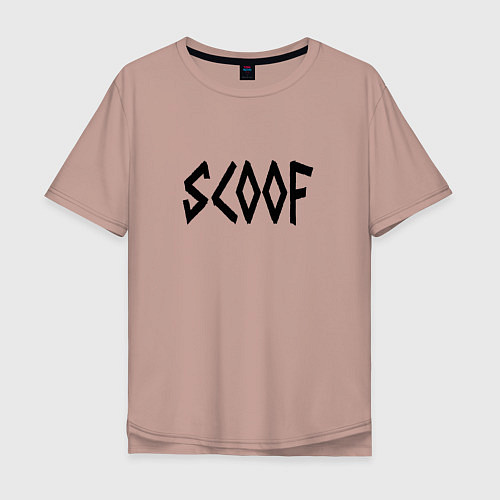 Мужская футболка оверсайз Скуф металл / Пыльно-розовый – фото 1