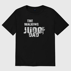 Футболка оверсайз мужская The walking judo dad, цвет: черный
