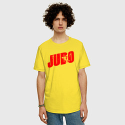 Футболка оверсайз мужская Judo red, цвет: желтый — фото 2