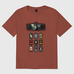 Футболка оверсайз мужская Легионы лоялисты, цвет: кирпичный