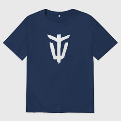 Футболка оверсайз мужская White icon Within Temptation, цвет: тёмно-синий