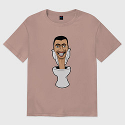 Мужская футболка оверсайз Skibidi Toilet mad