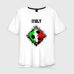 Футболка оверсайз мужская Команда Италии, цвет: белый