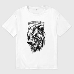 Футболка оверсайз мужская Русские не сдаются, цвет: белый