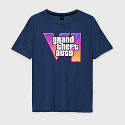 Мужская футболка оверсайз Gta 6 официальное лого