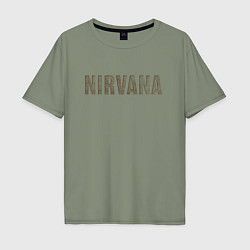 Мужская футболка оверсайз Nirvana grunge text