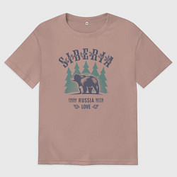 Мужская футболка оверсайз Сибирь - из России с любовью